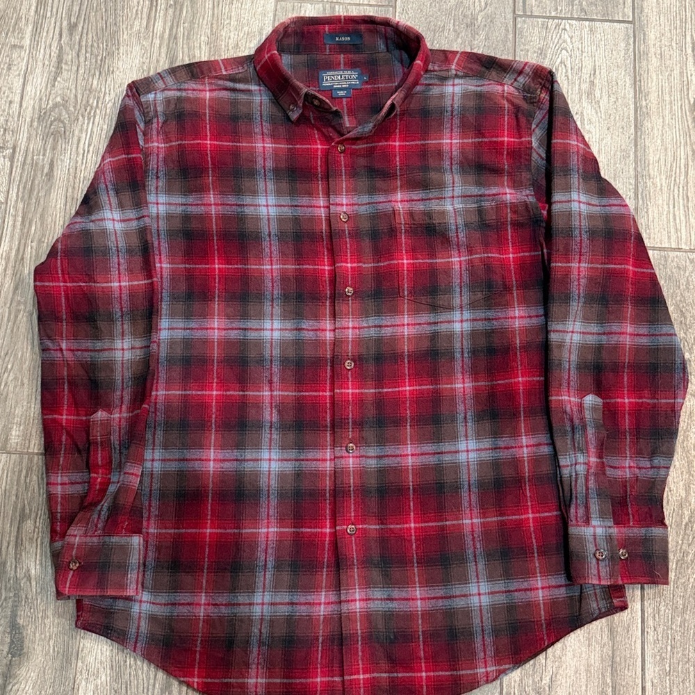 Pendleton Red and Black Plaid Men's Shirt